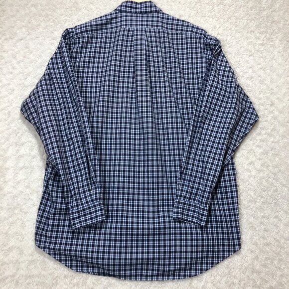 Polo Ralph Lauren Blake Men's Cotton Button Front Shirt Blue/Black Plaid Size XL - Picture 5 of 6